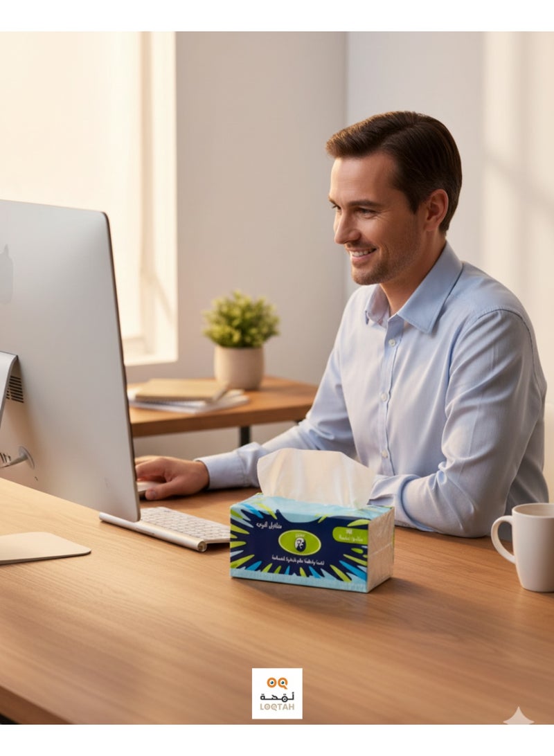 مناديل حنين السميكة والناعمة للوجه - عبوة من 12 علبة، 4 طبقات، 600 منديل لكل علبة، بإجمالي 7200 منديل - Image 4